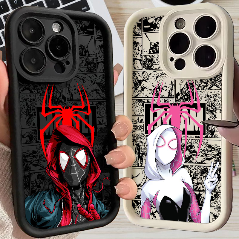 Phone Cases Iphone 16 - Spiderman Miles Morales Gwen Marvel Comics