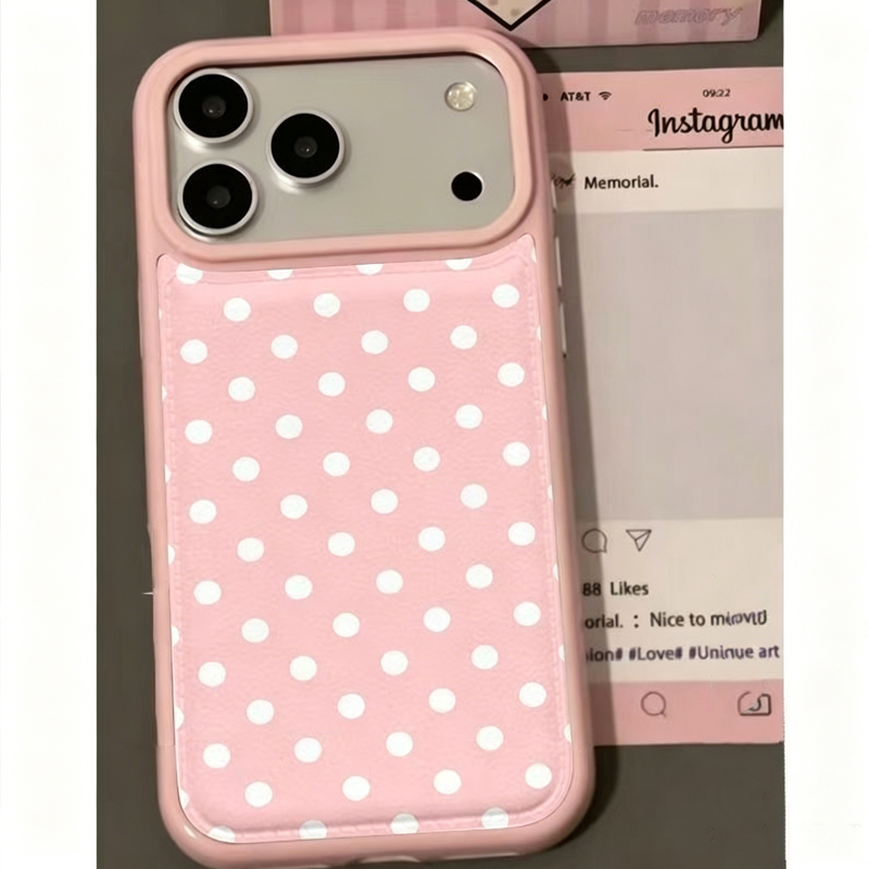 Phone Cases Y2K - Ins Korean Trendy Cute Pink Polka
