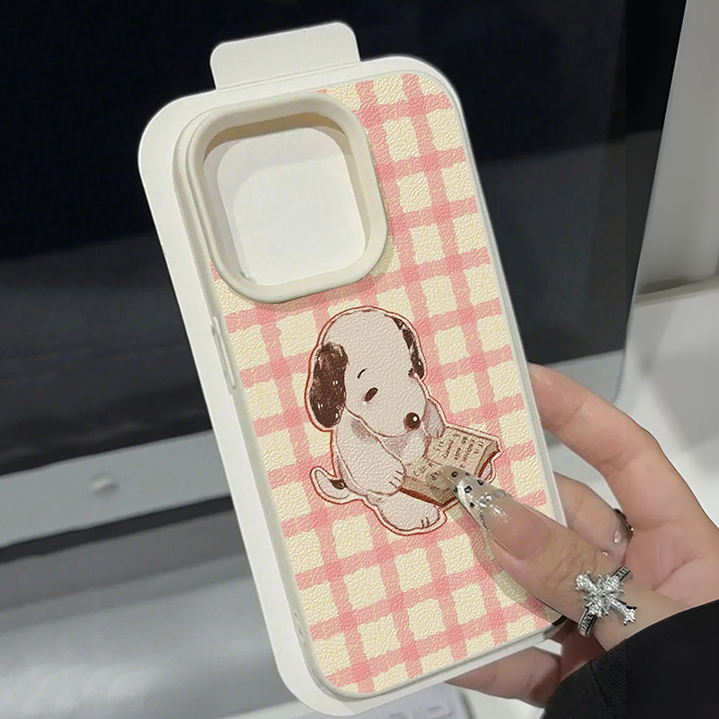 Phone Cases Galaxy A16 5G - Cute Vintage Book Dog Litchi Pattern