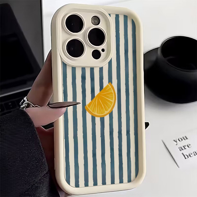 Phone Cases Amazon - Striped Lemon Slice Pattern Phone Case