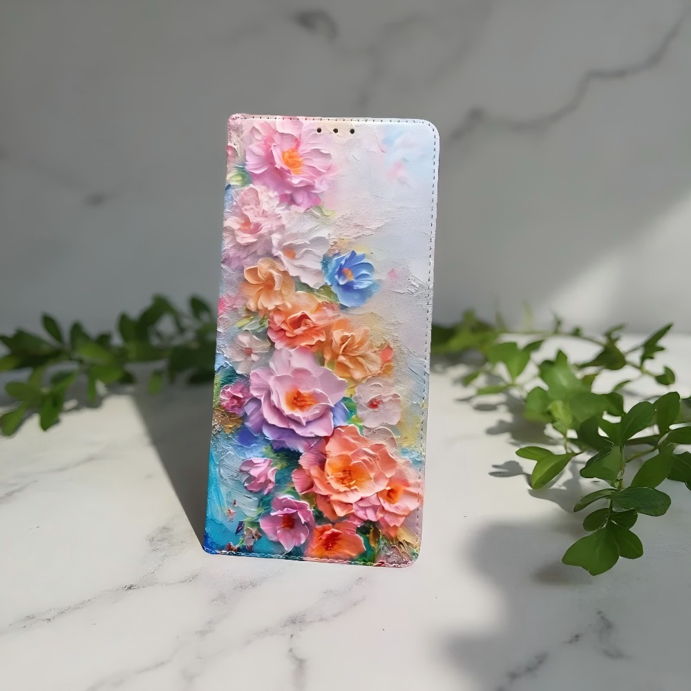 Phone Cases For Samsung S22 - Painted Magnetic Flip Leather Wallet Case