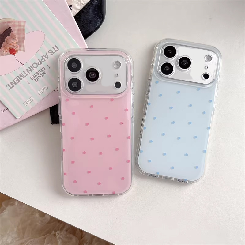 Phone Cases Y2K - Korean Ins Girl Simple Blue Pink