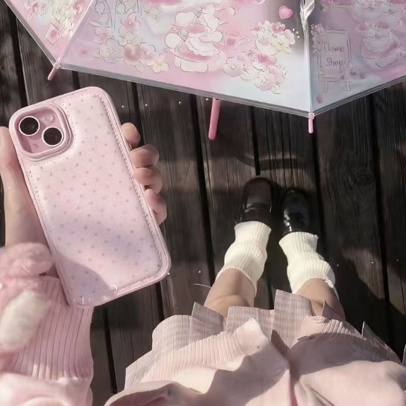 Ins Korean Trendy Cute Pink Po - Phone Cases Y2K review and price