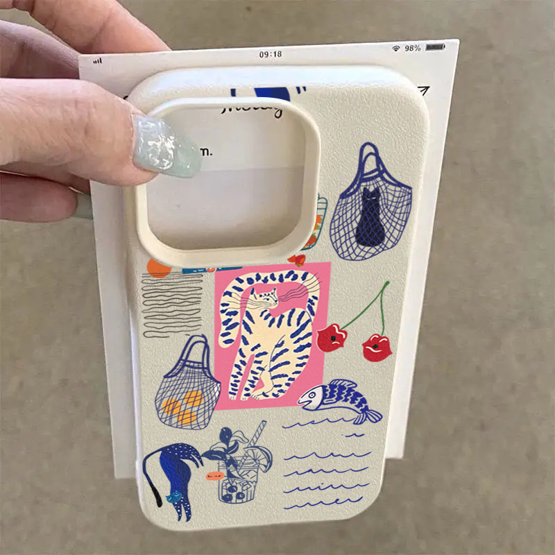 Cute Cherry Cat Print Phone Ca - Phone Cases Otterbox review and price