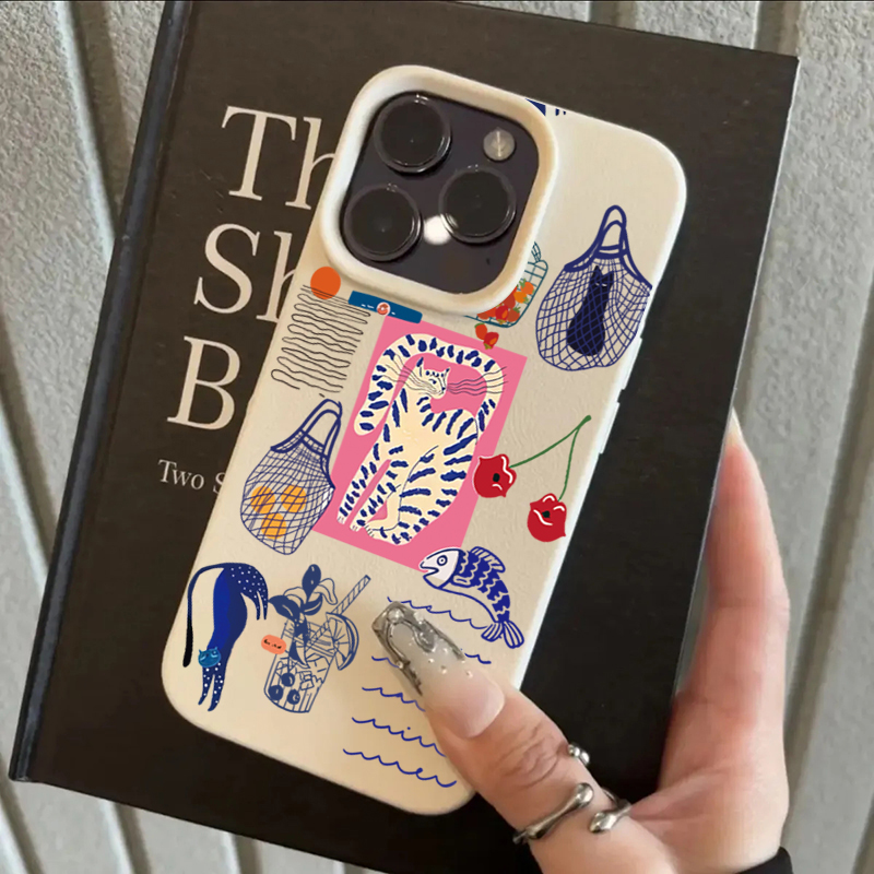 Cute Cherry Cat Print Phone Ca - Phone Cases Otterbox review and price