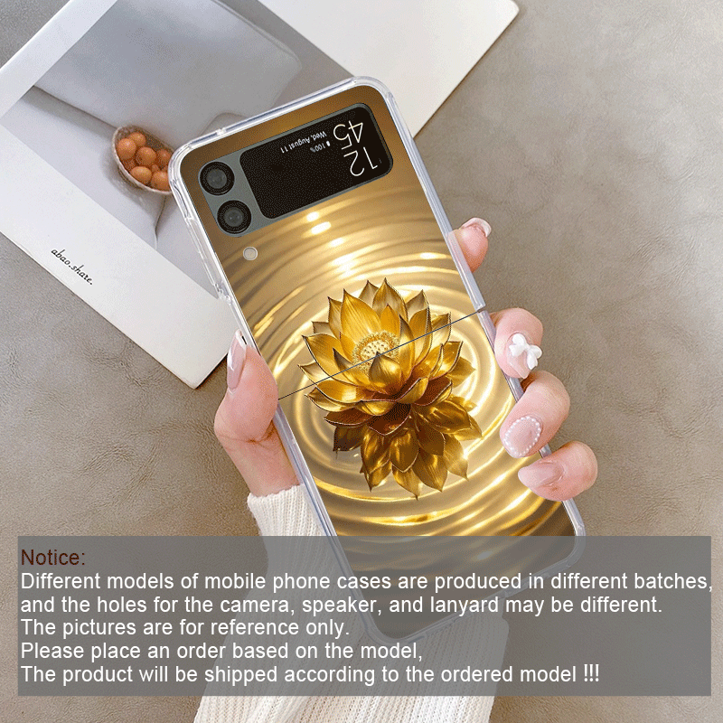 Creative Golden Lotus Flower P - Phone Cases Z Flip 6 review and price