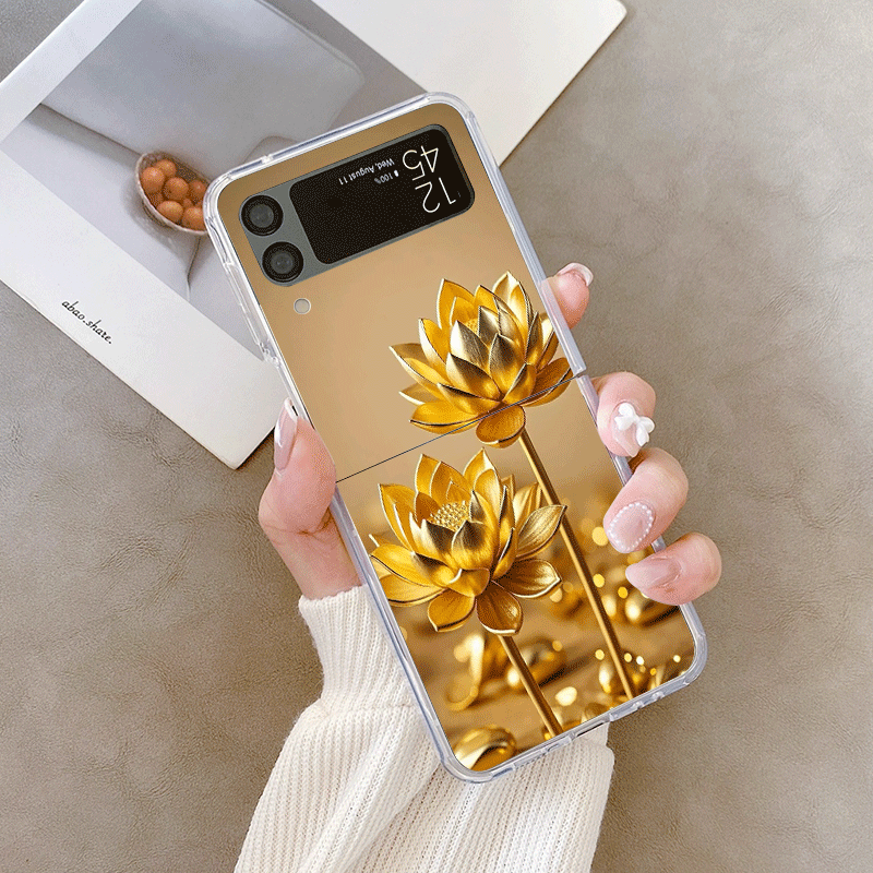 Creative Golden Lotus Flower P - Phone Cases Z Flip 6 review and price