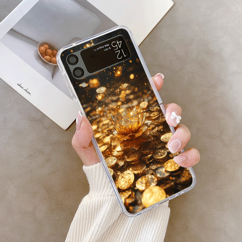 Creative Golden Lotus Flower P - Phone Cases Z Flip 6 review and price