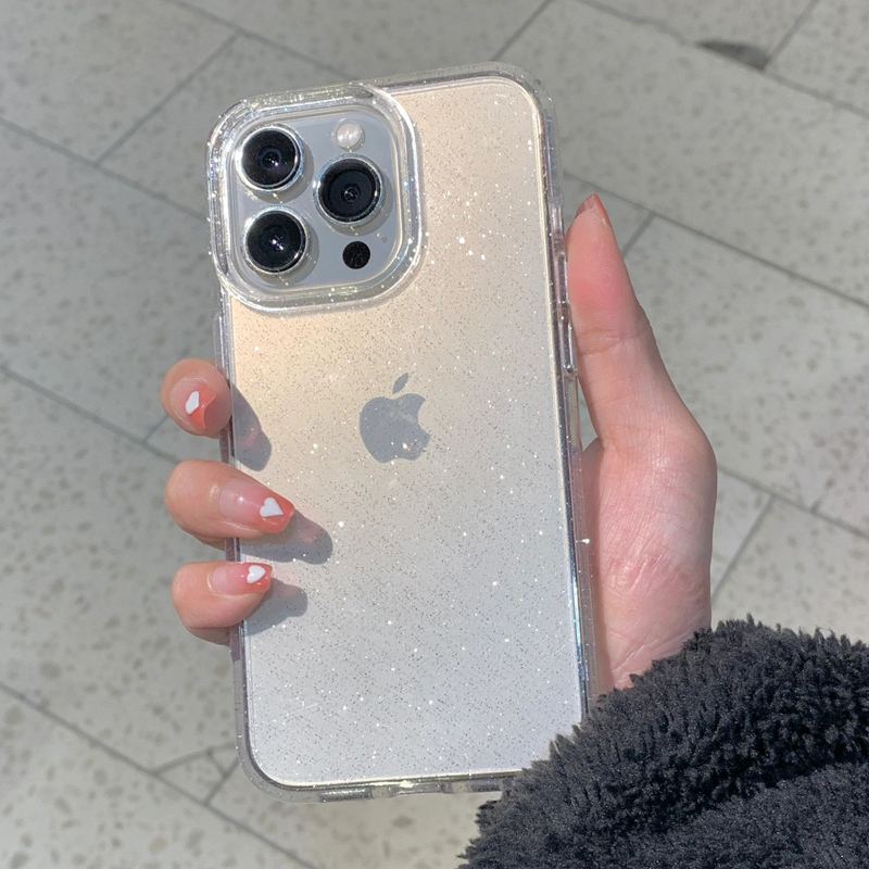 Transparent Simple Glitter Pho - Phone Cases Y2K review and price