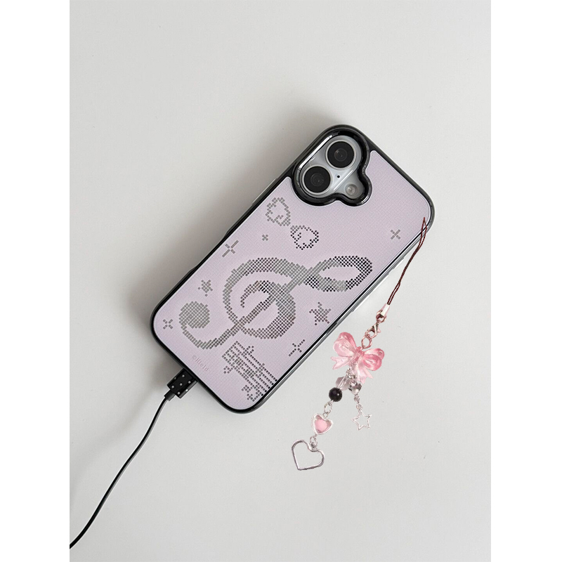 INS Korean Pink Mosaic Music N - Phone Cases Y2K review and price