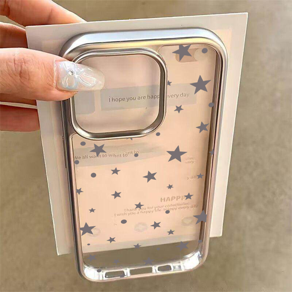 Y2K Stars Fashion Clear Cases  - Phone Cases Y2K review and price
