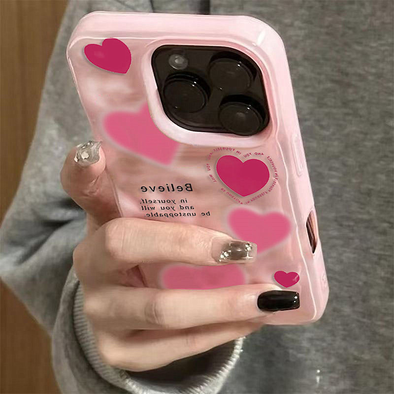 Luxury Pink Love Heart Folds T - Phone Cases Expensive review and price
