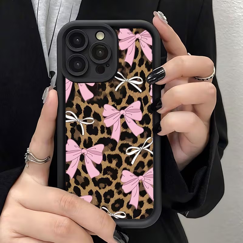 Leopard Print Bow Phone Case F - Phone Cases Iphone 16 review and price