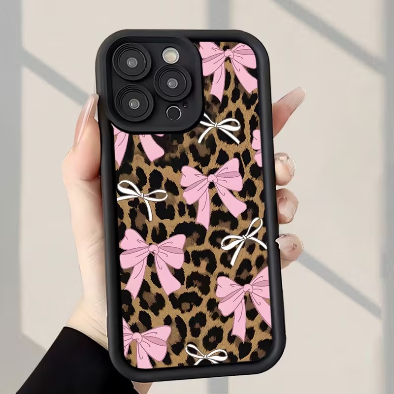 Leopard Print Bow Phone Case F - Phone Cases Iphone 16 review and price