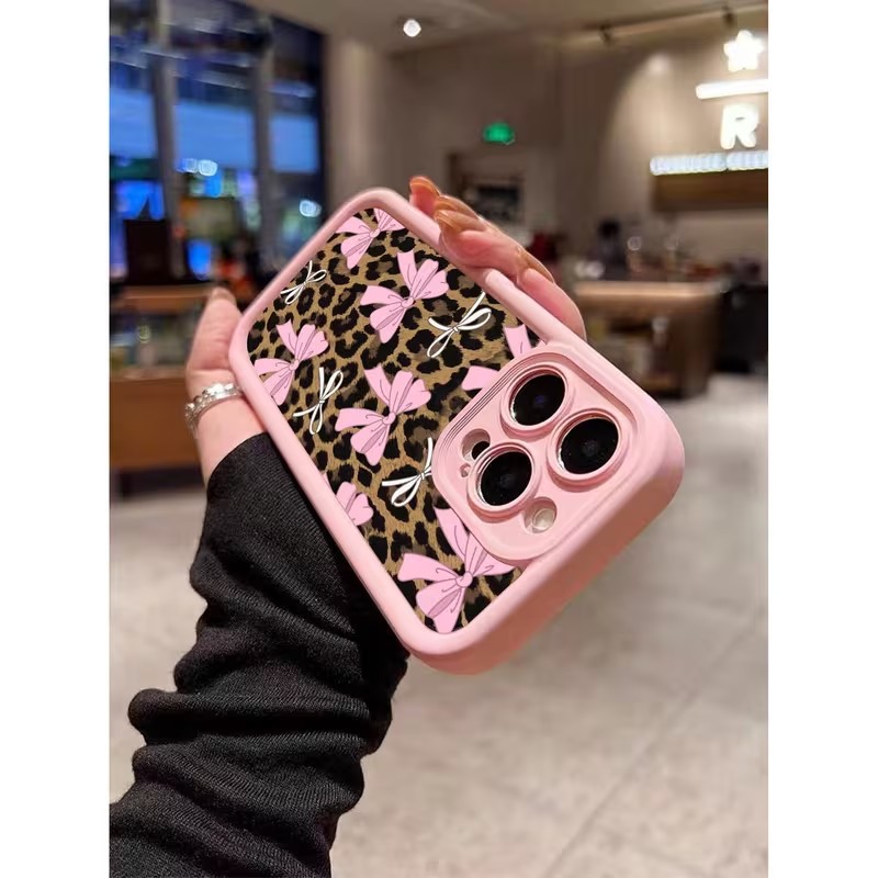 Leopard Print Bow Phone Case F - Phone Cases Iphone 16 review and price