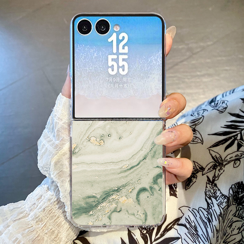 Gilded Marble Pattern Phone Ca - Phone Cases Z Flip 6 review and price