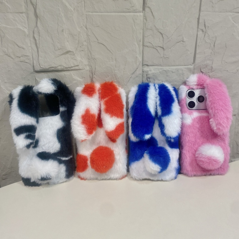 Cute Rabbit Design Fluffy Phon - Phone Cases Iphone 16 review and price