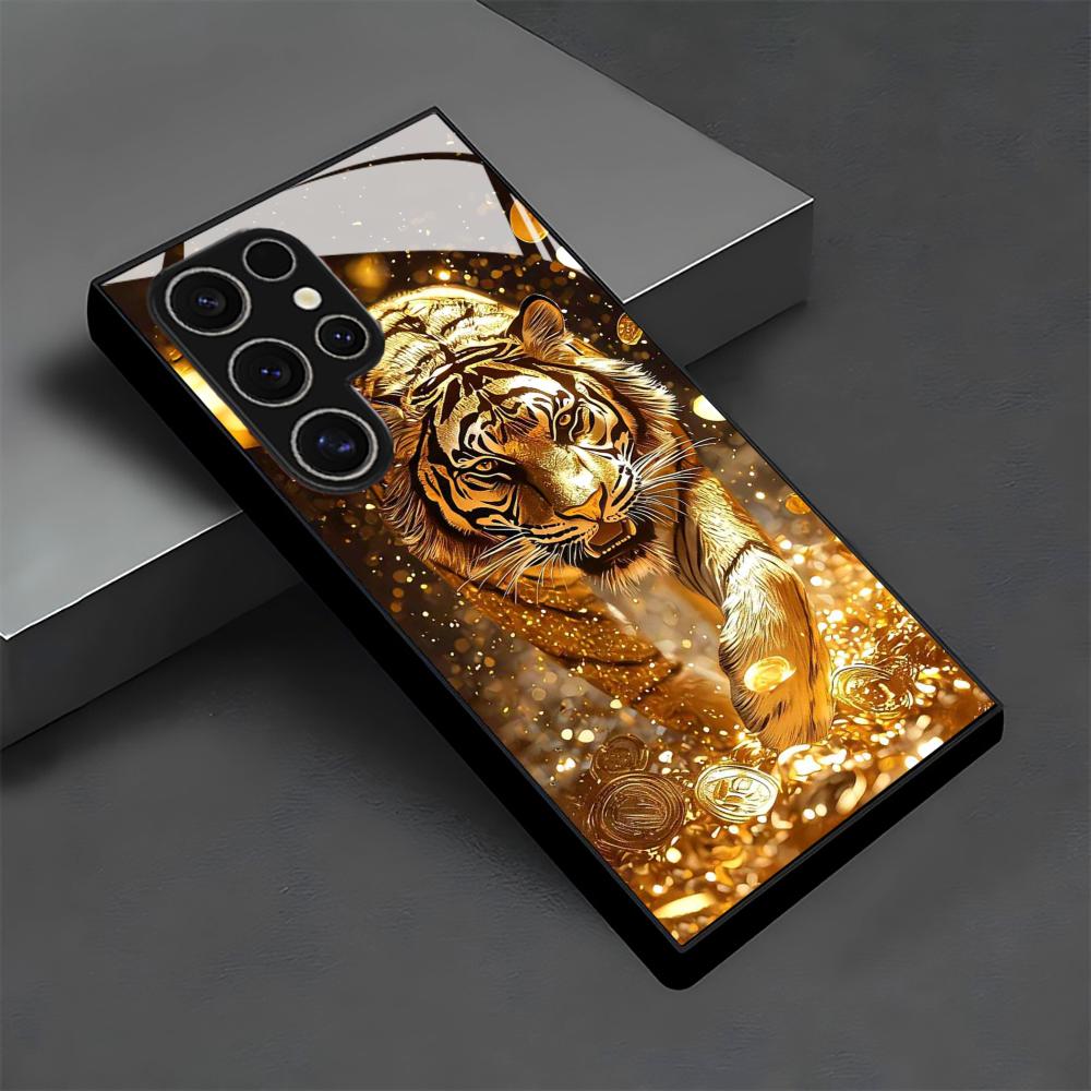 Tiger pattern glass Phone Case - Phone Cases For Samsung S22 review and price