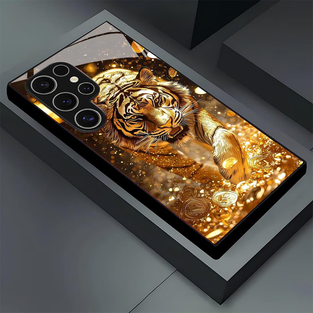 Tiger pattern glass Phone Case - Phone Cases For Samsung S22 review and price