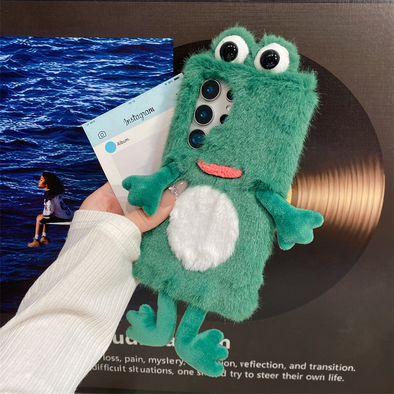 Plush Frog Phone Case, Cute Gr - Phone Cases Samsung S25 review and price