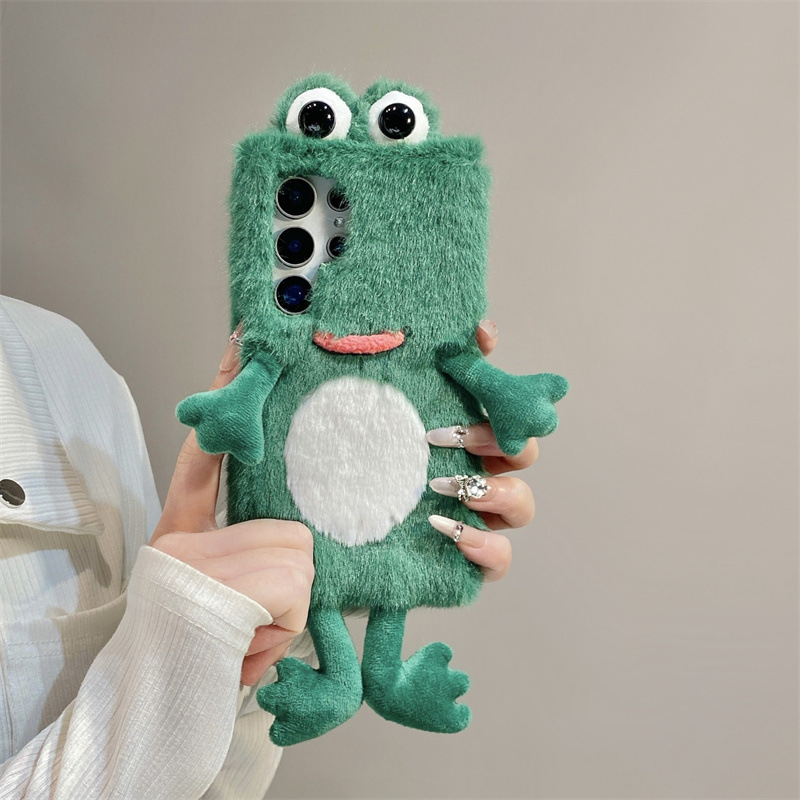 Plush Frog Phone Case, Cute Gr - Phone Cases Samsung S25 review and price