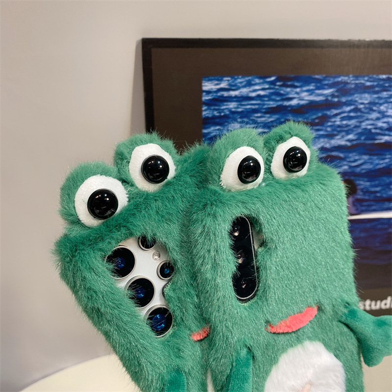 Plush Frog Phone Case, Cute Gr - Phone Cases Samsung S25 review and price