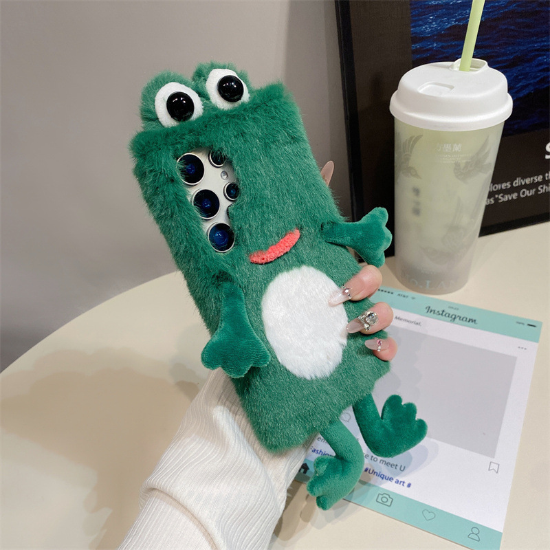 Plush Frog Phone Case, Cute Gr - Phone Cases Samsung S25 review and price