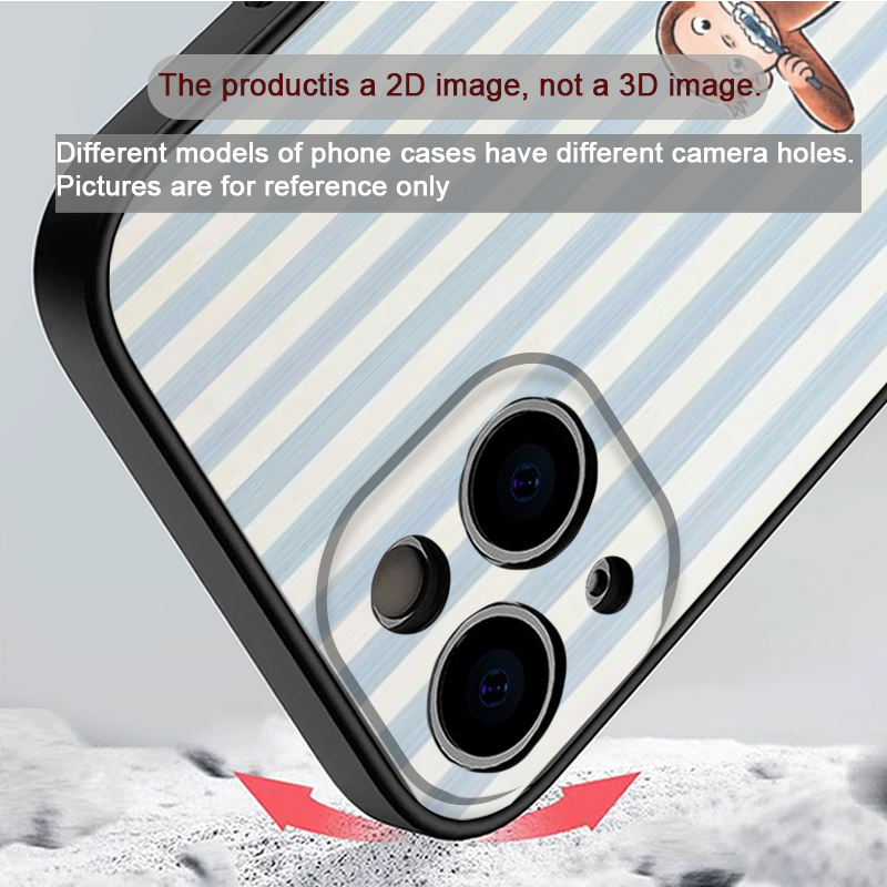 Cartoon Striped Monkey Holding - Phone Cases Y2K review and price